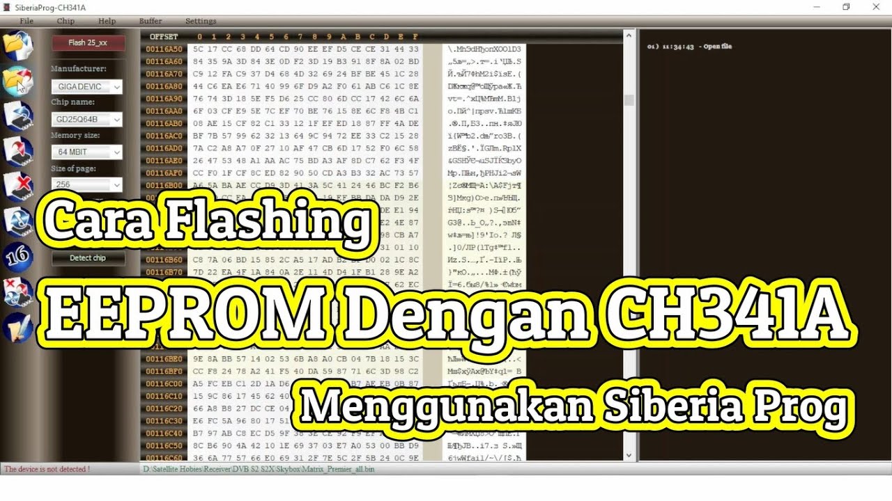 Cara Flash & Hard Flash EEPROM Menggunakan CH341A Dengan SW Siberia Prog