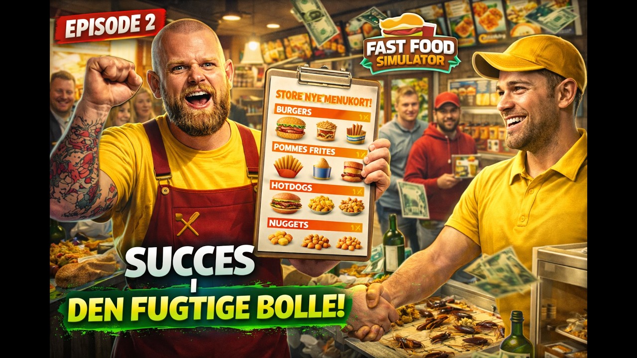 DEN FUGTIGE BOLLE ER EN SUCCES?! 🍔 Fast Food Simulator Ep 2