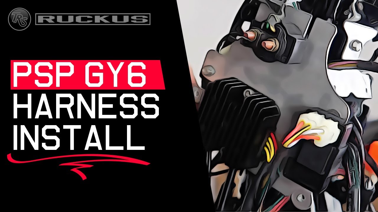 Установка жгута проводов PSP Gy6 -Honda Ruckus-