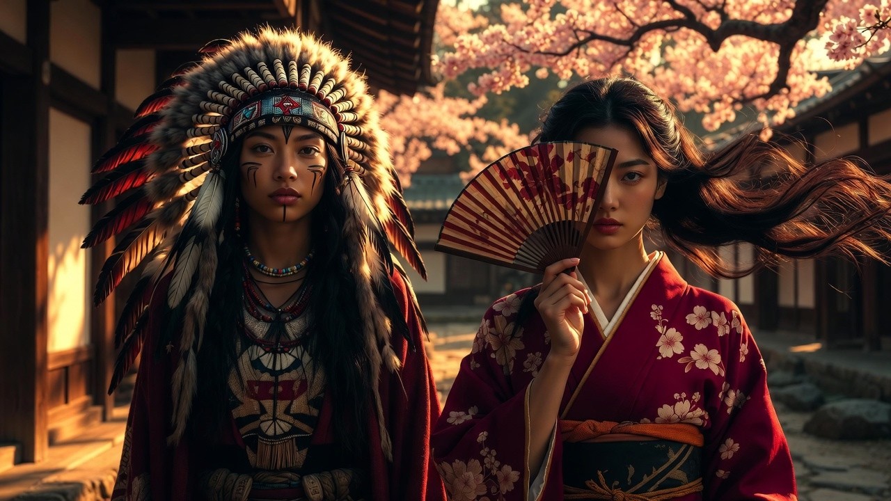 Samurai Spirit Meets Tribal Fire 🔥 Japanese x Native American Instrumental Fusion