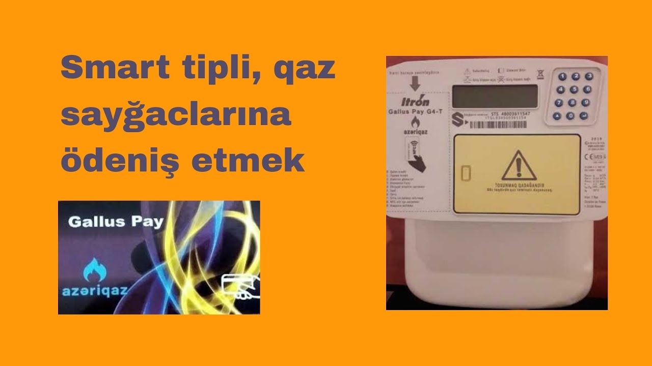 Smart tipli qaz sayğacına ödəniş etmək, #galluspay #smartcard #azeriqaz #saygac
