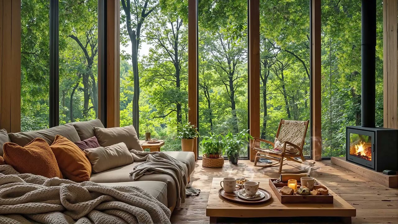 Luxury Spring Cabin Jazz 🌸 Elegant Smooth Jazz for Calm Mornings, Focus & Cozy Evenings
