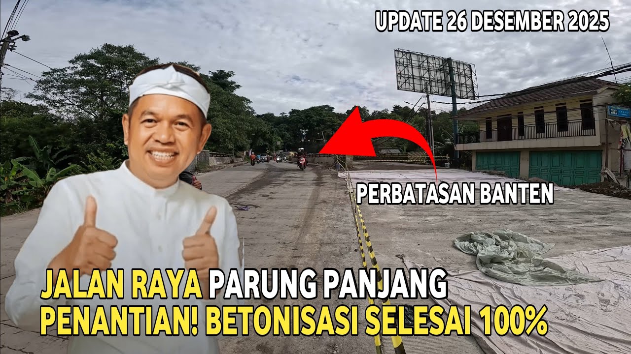 SELESAI BETONISASI PENGECORAN JALAN RAYA PARUNG PANJANG TUNTAS 100%
