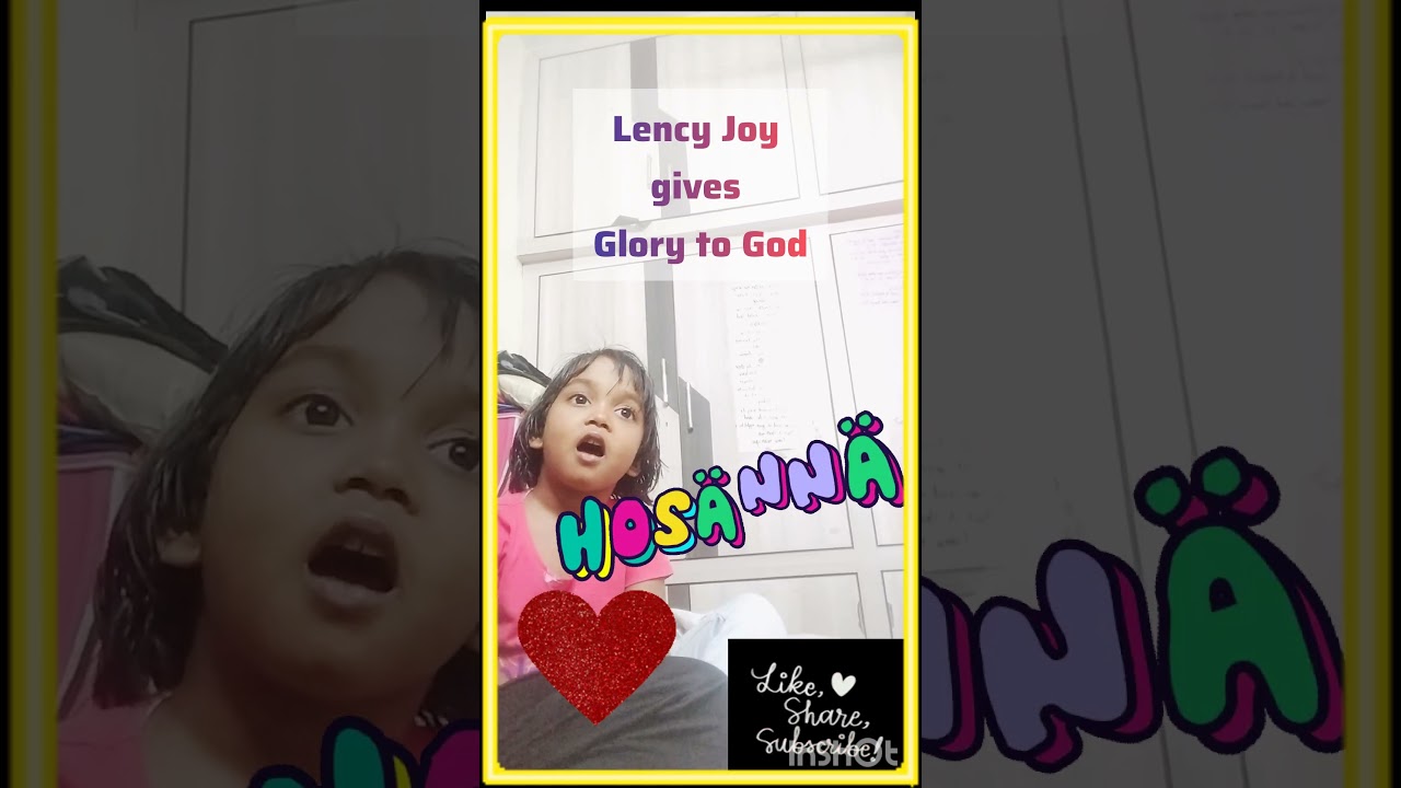 Lency Joy gives glory to  God