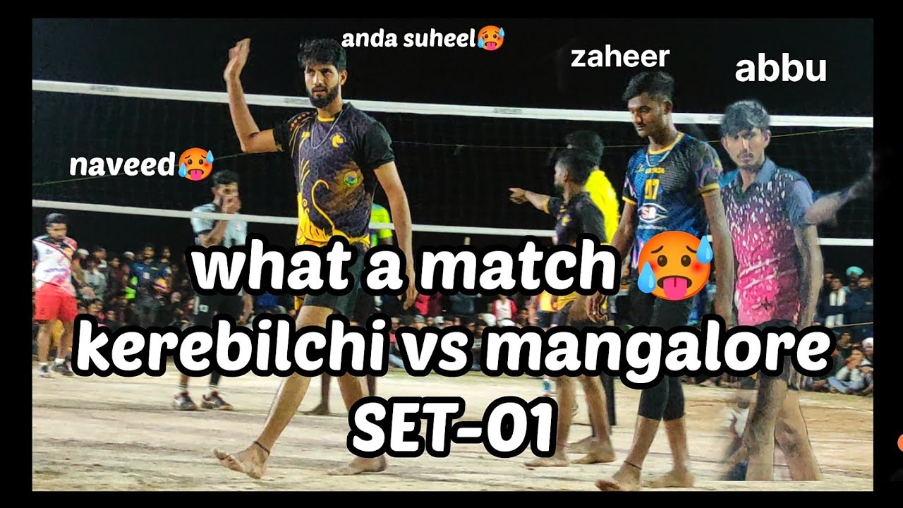 SET-01 Kerebilchi V/S Mangalore volleyball match at nellur ||bhatkal Naveed,anda suheel,abbu,zaheer|