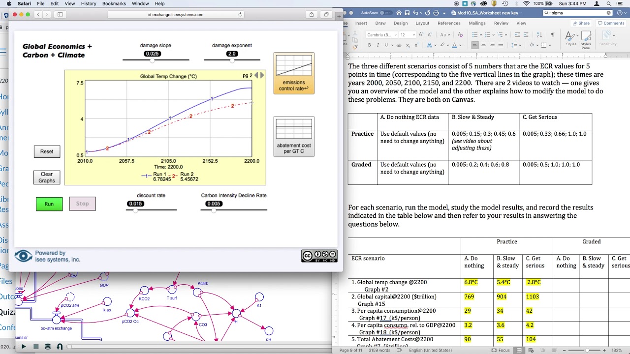 Mod 10 SA ECR scenarios