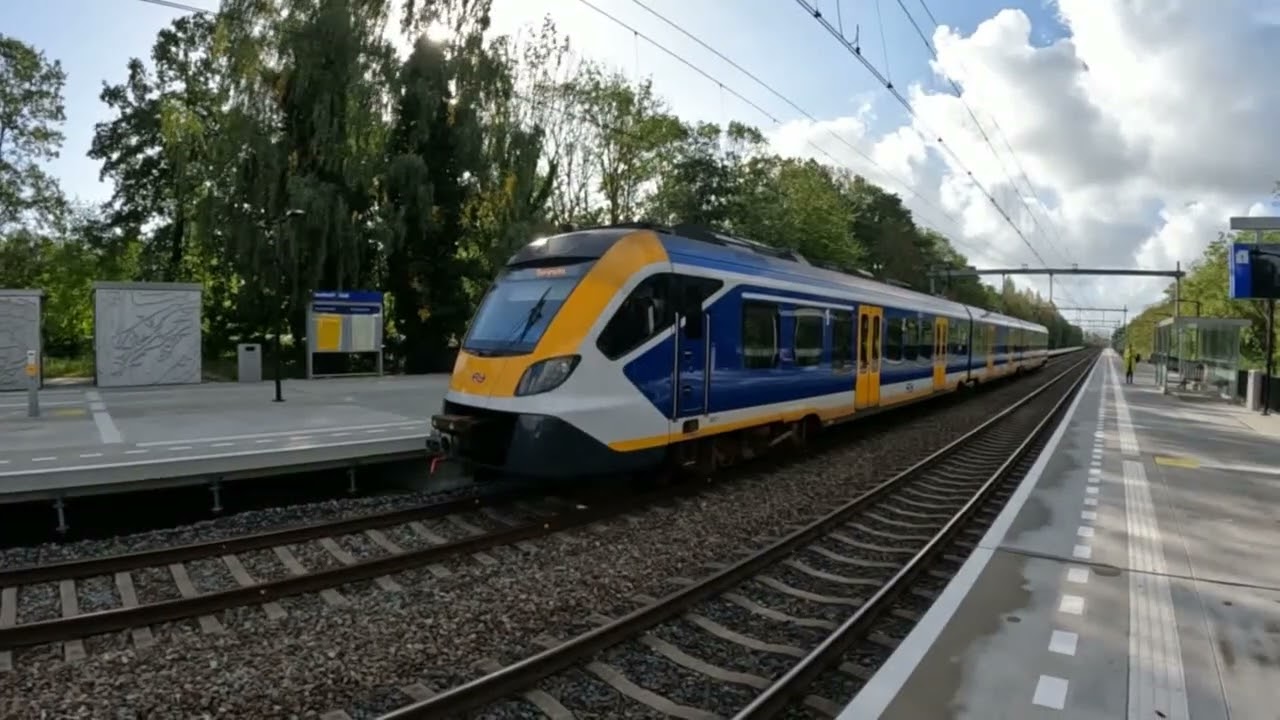 Treinen in Dordrecht zuid.