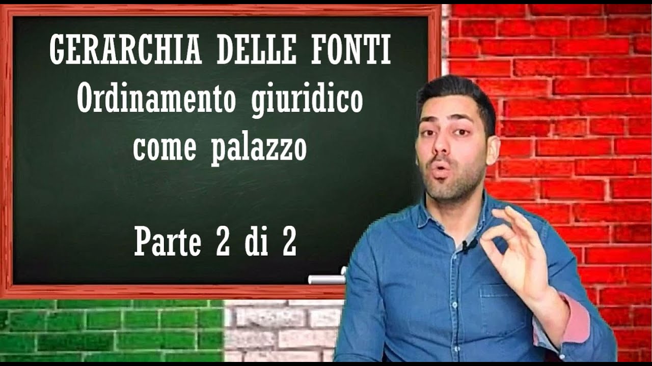 Ordinamento giuridico come palazzo - Gerarchia delle fonti - Parte 2 di 2