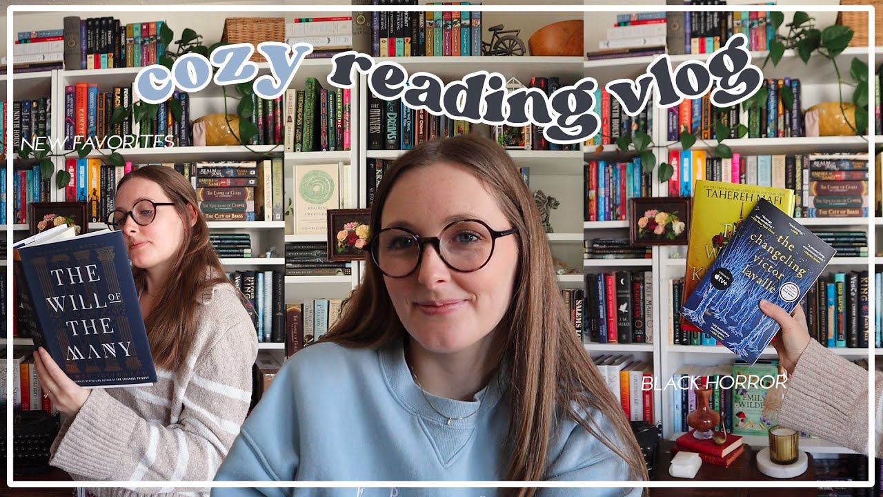 a cozy reading vlog 💫📚| a new obsession, black horror, and bookshops 🫶🏻