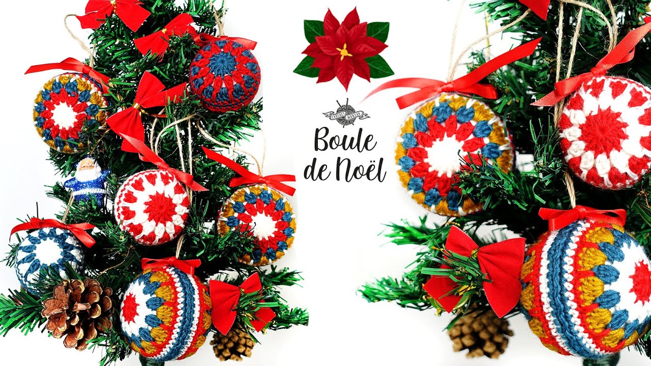 Crochet Boules de Noël 🎅🏼 | Boule granny | Deco sapin de Noel
