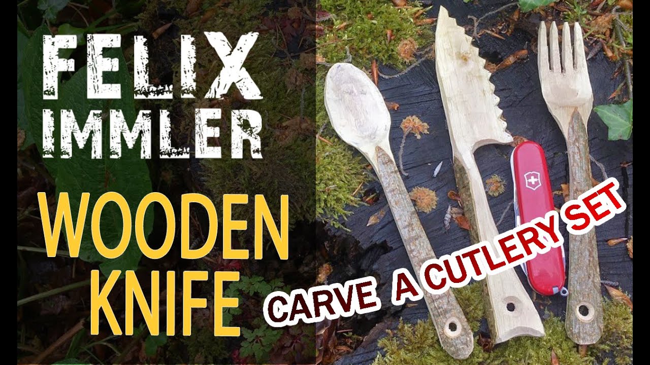 How to carve a wooden knife - Make your own cutlery set (1/3) - Victorinox Swiss Army Knife project