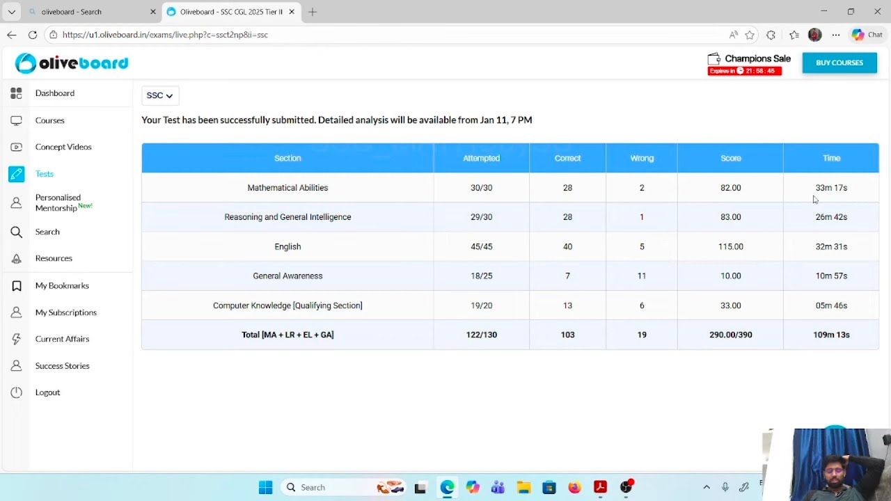Oliveboard Live Mock 9-11 Jan 2026| SSC CGL Mains 2025