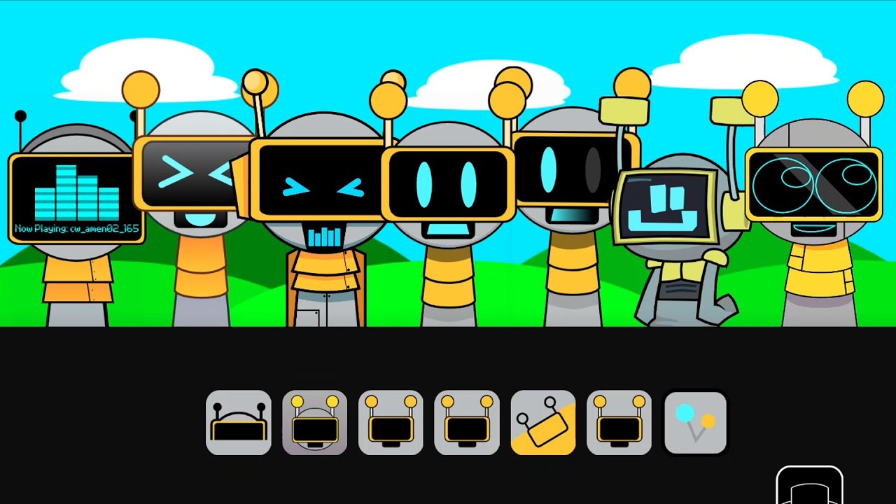 Every Fun Bot Singing Together (Retake, Scrunkly, ParaSprunki, Sprunksters, Pyramixed, Parodybox)