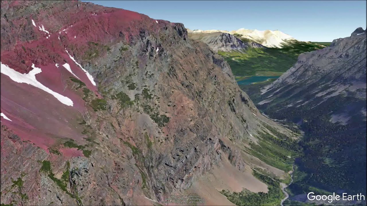 Glacier National Park Spectacular Fly-Through Tour in Google Earth - new imagery