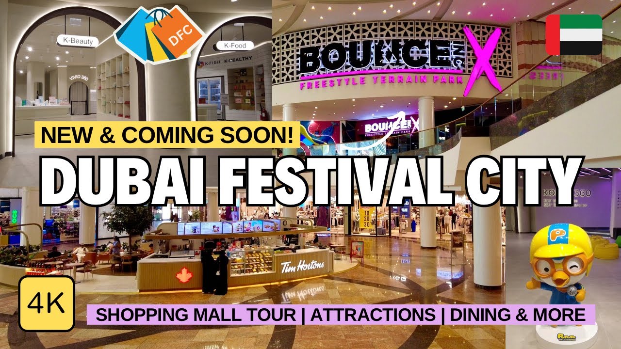 NEW at Dubai Festival City Shopping Mall! Shops, Restaurants, Family Entertainment & More! 4K 🇦🇪