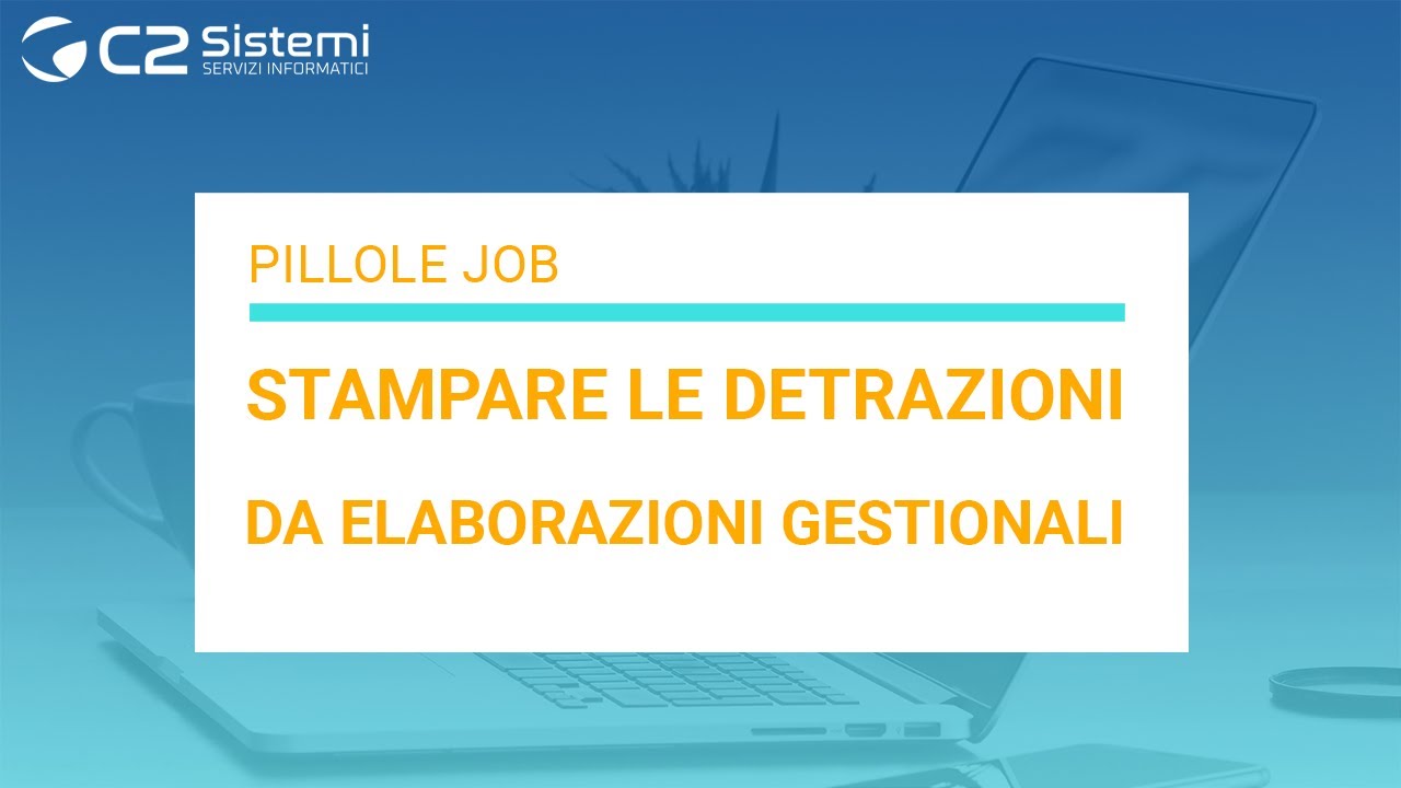 Pillole Job Stampa Detrazioni