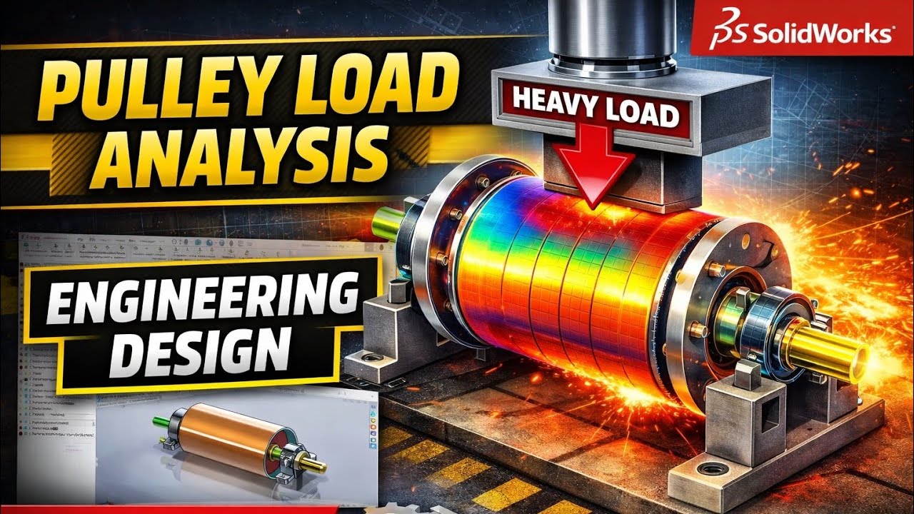 Conveyor Belt Pulley Load Analysis In SolidWorks | Step By Step Engineering Design