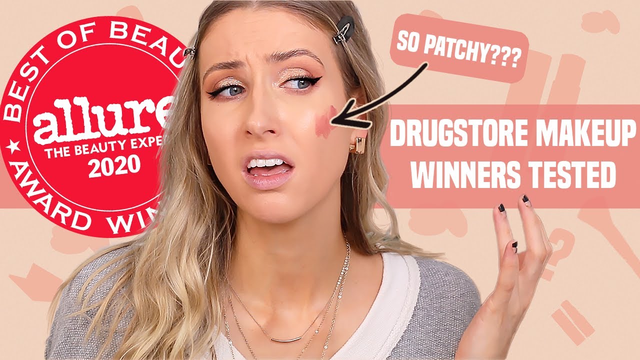 I Tried Allure's 2020 DRUGSTORE WINNERS... full day wear test YIKES