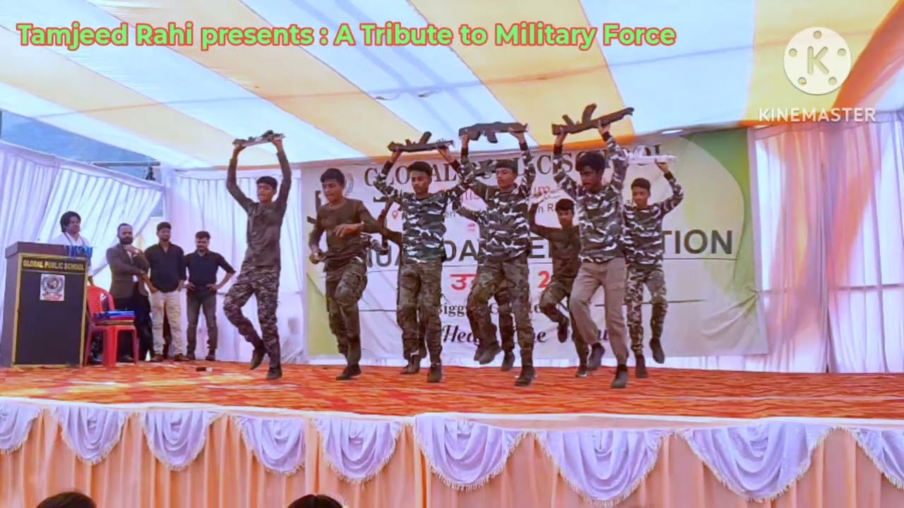 A tribute to Indian army by the students of Global Public School, Baragain, Ranchi Jharkhand