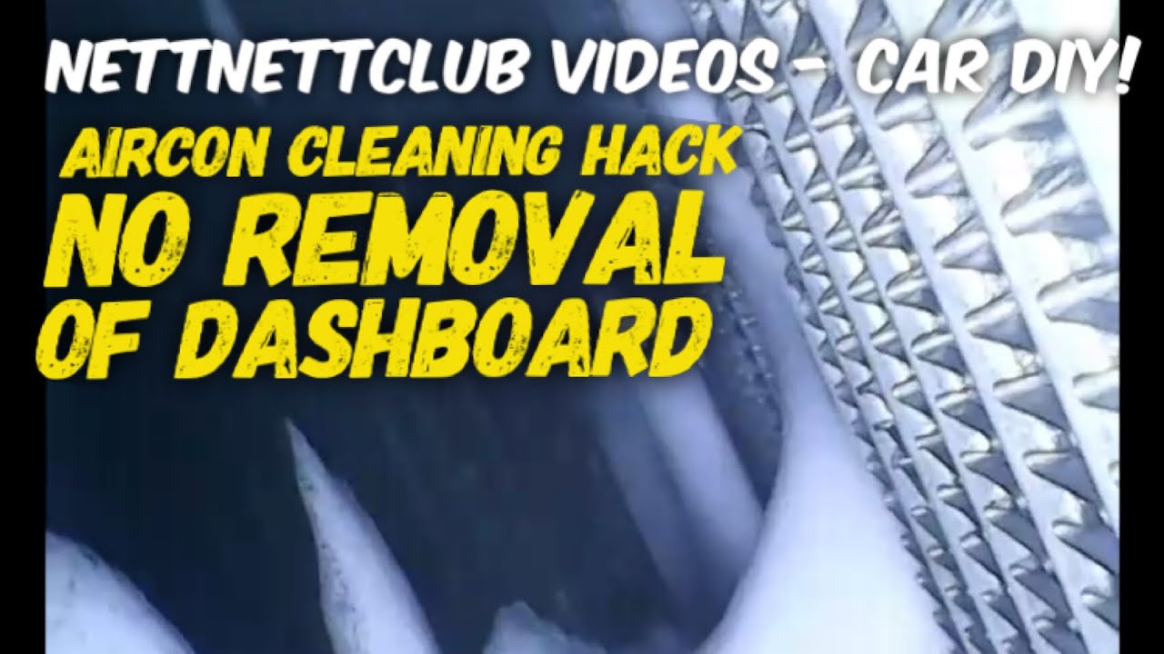 Cleaning car AC evaporator without removing dashboard