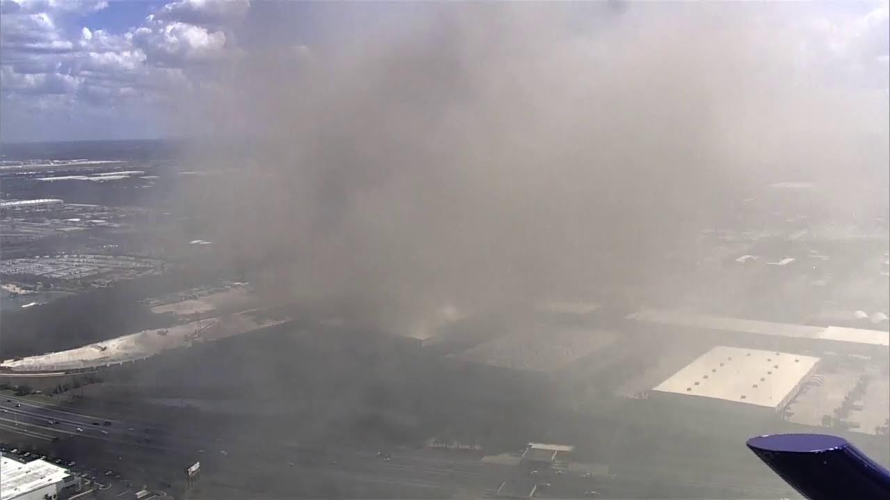 LIVE: Chopper 2 over Orange County scrapyard fire near MCO