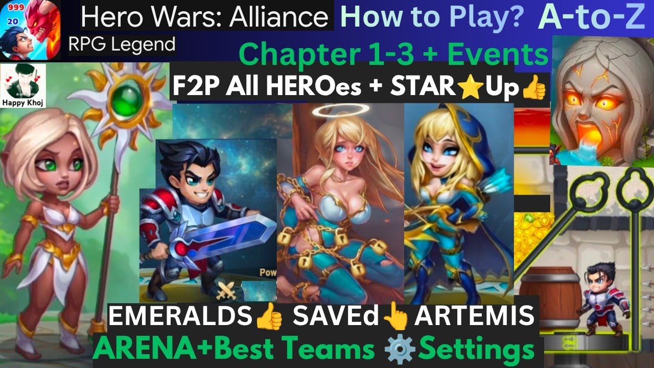 Hero Wars: Alliance F2P Beginner Guide | Level Up Fast & Best Heroes | Full Gameplay (Chapters 1-3)