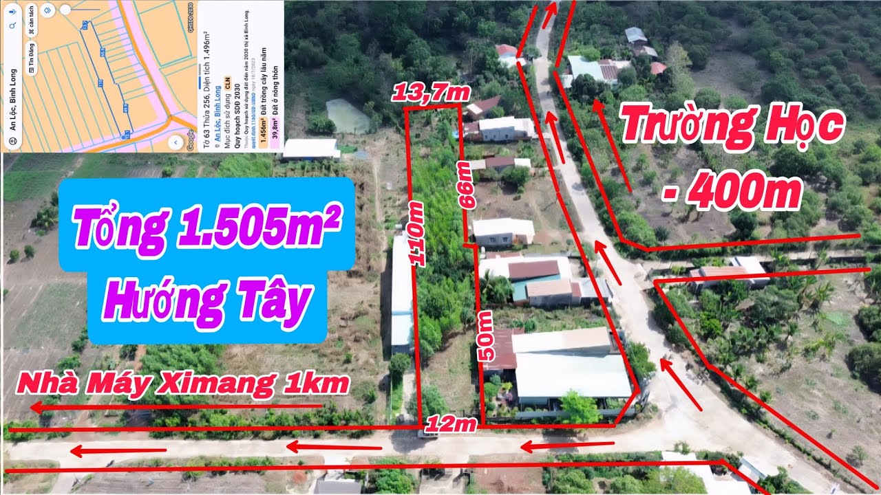 (10)#750TR | Đường phủ hồng lên được thổ cư Cách nhựa trường học chỉ 400mLH 0867251968 @bdsbinhphuoc