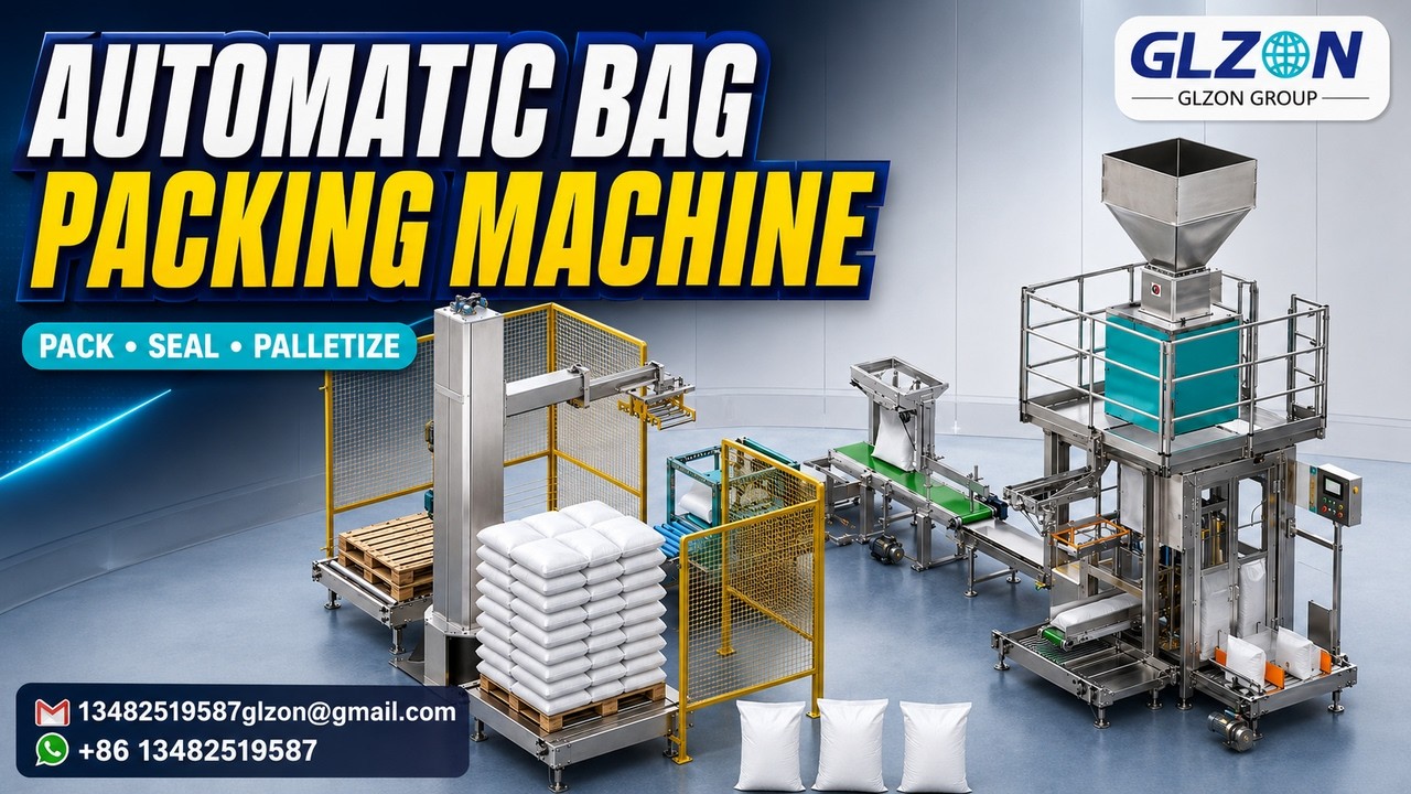 Automatic Granule Packing Machine  Food Packaging Machine  Rice Grain Seed Bag Filling System