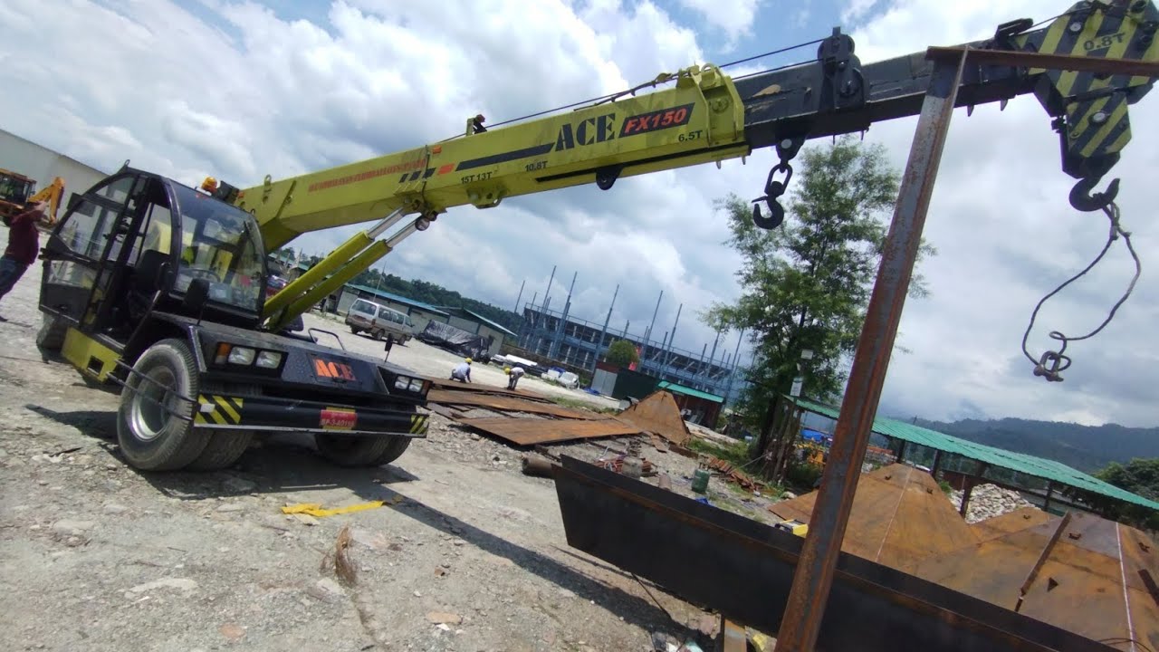 ACE FX150 CRANE//WORKING VIDEO// SAMTSE BHUTAN//ACE CRANE 15 TON 4X4//BEST CRANE VIDEO