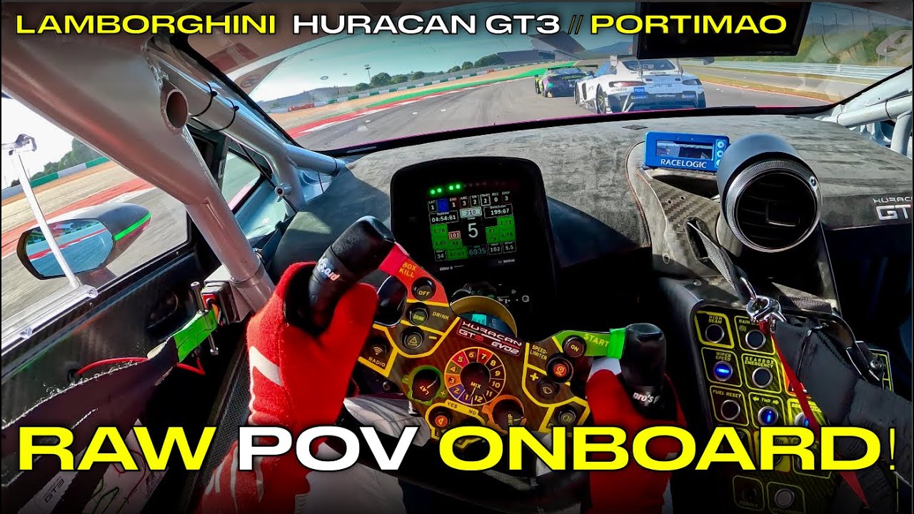 Battles, Overtakes, RAW POV in the LAMBORGHINI Huracan GT3 EVO2 | Onboard at Portimao