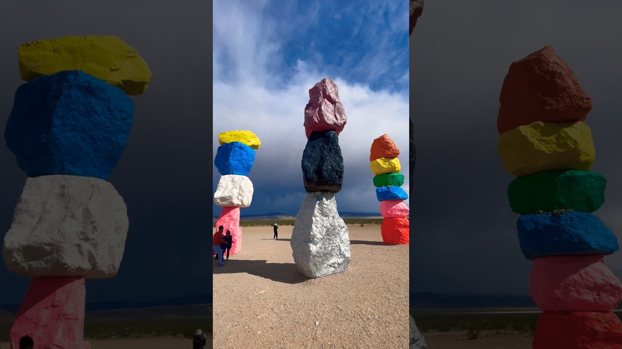 7 Magic Mountains: Exploring Colorful Art in the Las Vegas Desert #travel #art #shorts