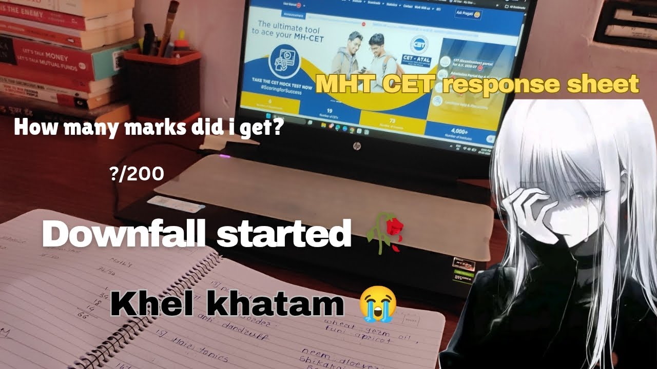 Downfall started 🥀 | MHT CET response sheet | #mhtcetaspirant