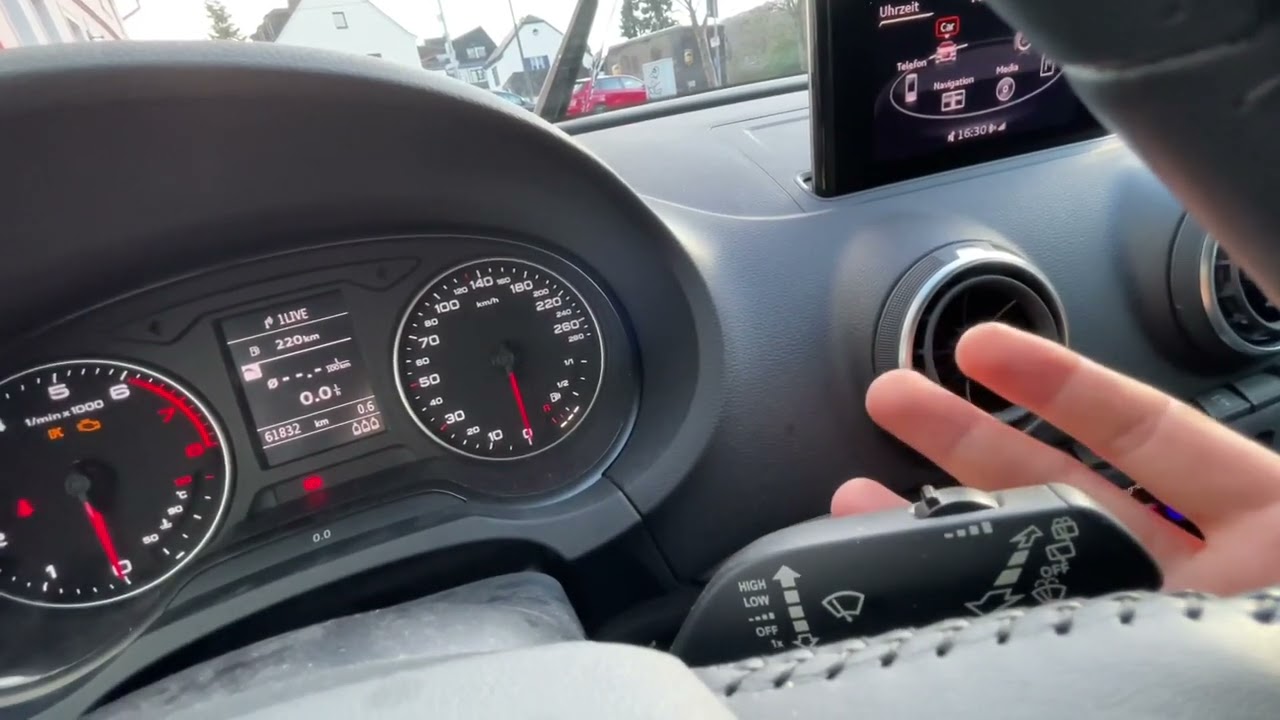 PKW Scheibenwischer in Service Stellung bringen - Audi A3/S3 Sportback Wischer Wartung Anleitung