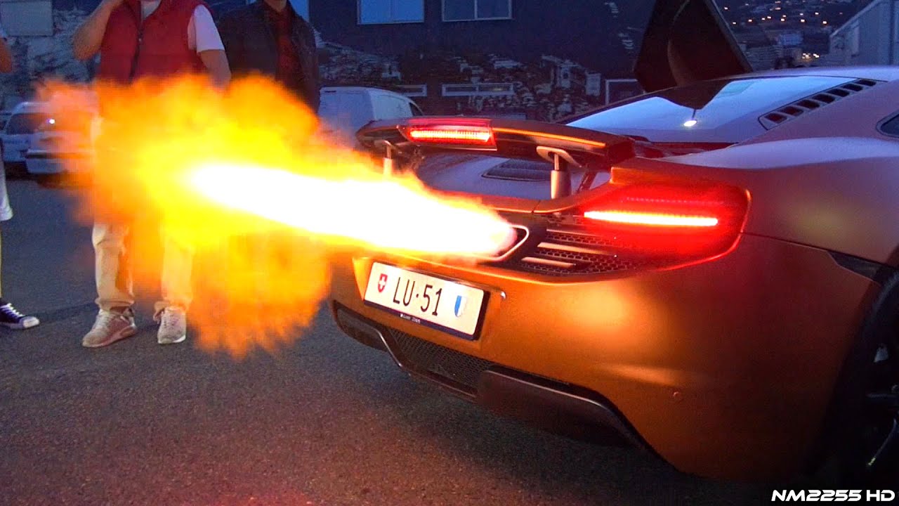 Lighting a Cigarette with CRAZY McLaren 12C Exhaust Flames!!