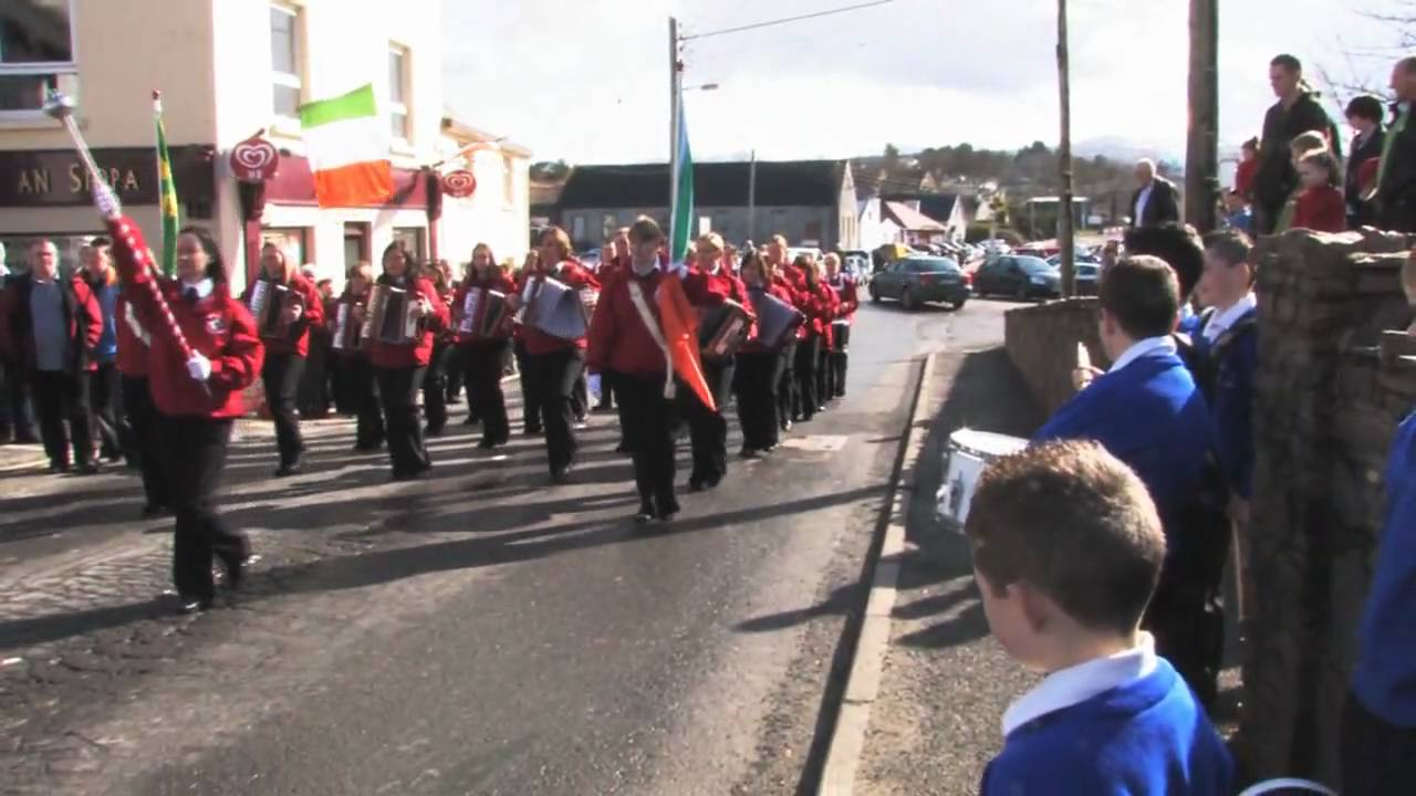 Loughanure, Annagry, Ranafast and Mullaghduff bands Easter Sunday 2010 in Annagry