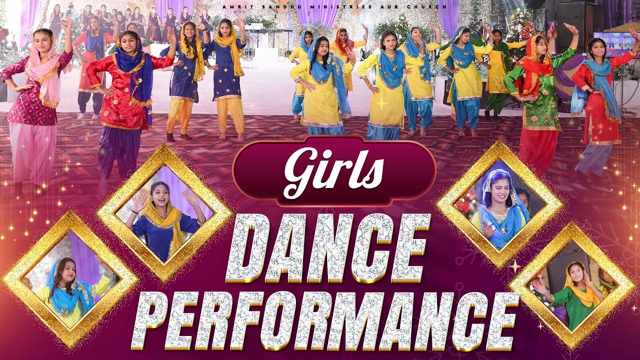 Girls Dance Performance in Christmas Celebration Meeting 2023 || Amrit Sandhu Ministries