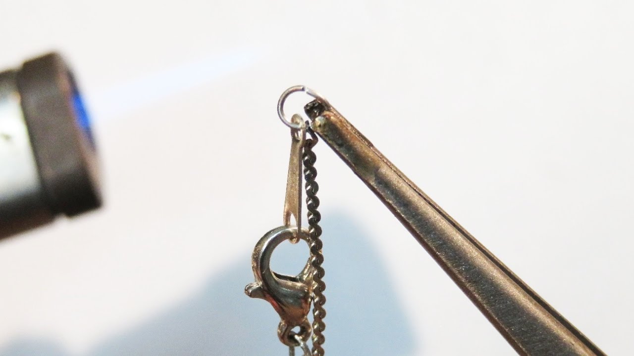 How to solder jump rings closed.