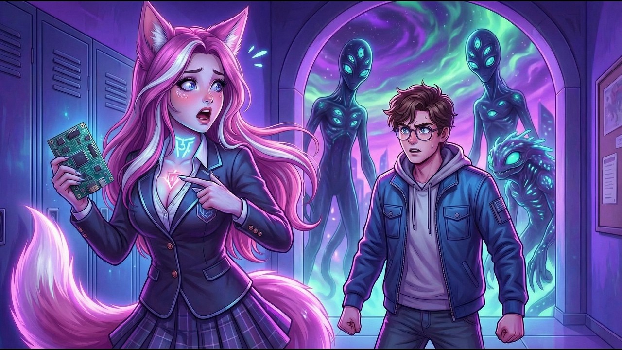 Aliens Marked A Foxgirl Student — A Human Geek Copied The Mark And Dared Them | Sci-Fi Stories