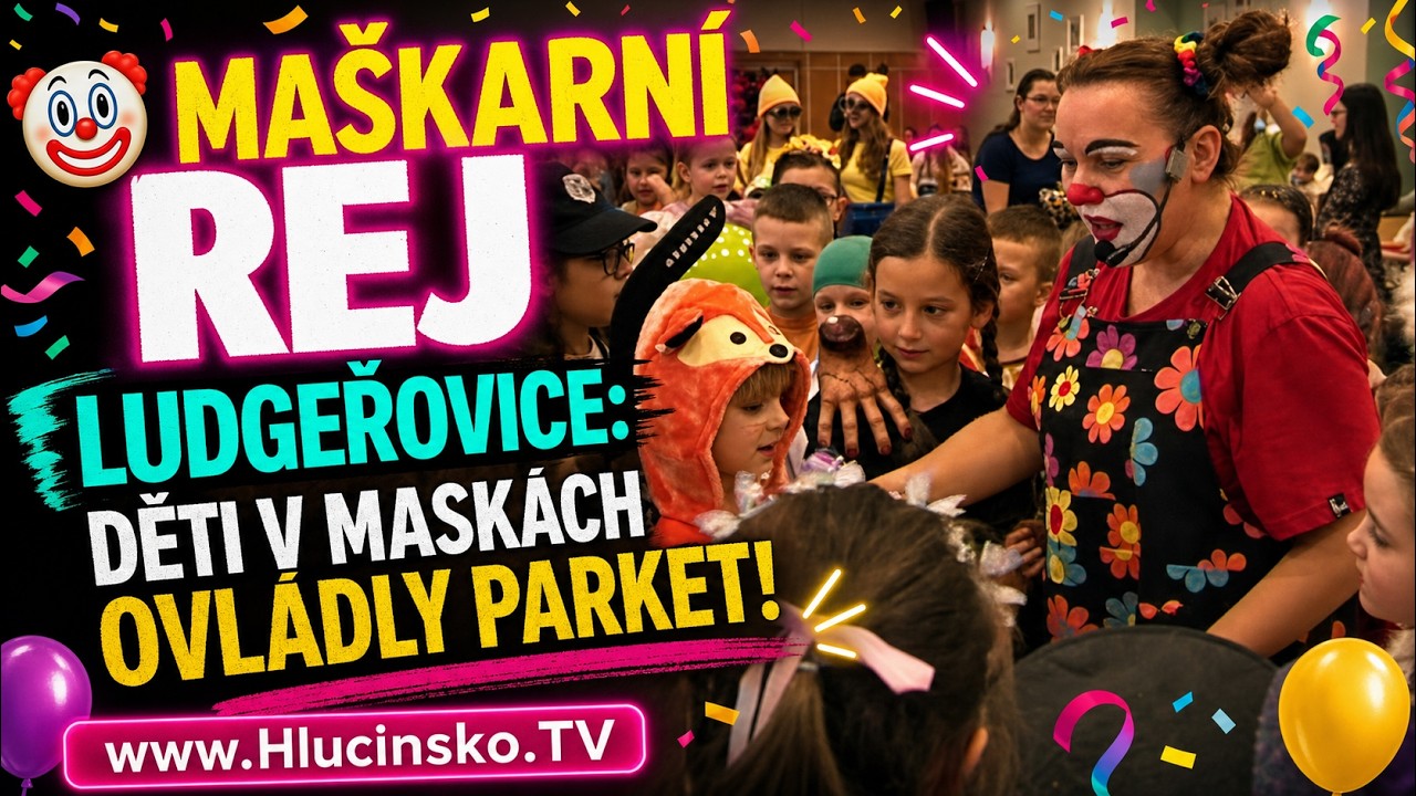 🤡 Maškarní rej Ludgeřovice: Děti v maskách ovládly parket! │ #Hlucinsko.TV │ @TelevizeHlucinsko