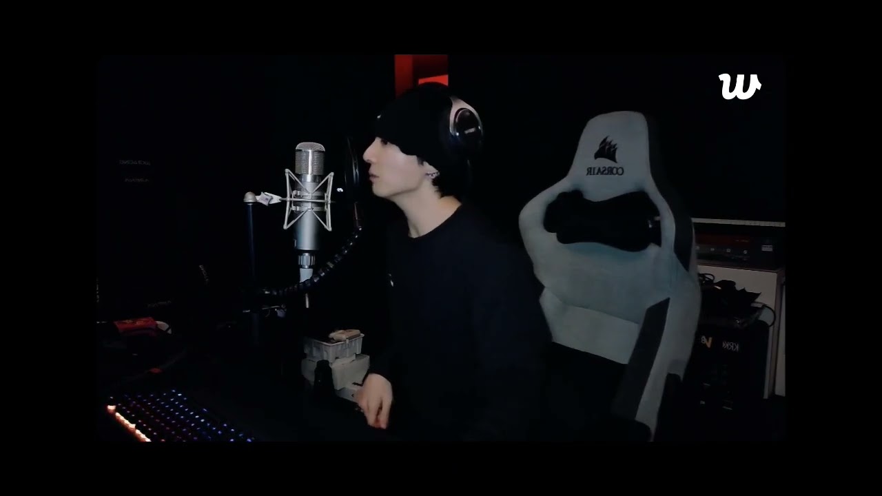 #Recorded JungKook's song practice.💜 