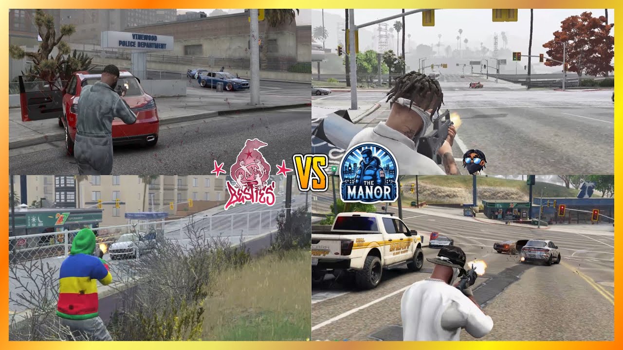 Besties vs Manor At Hawick Ave (Multi POVs) | NoPixel 4.0 GTA RP