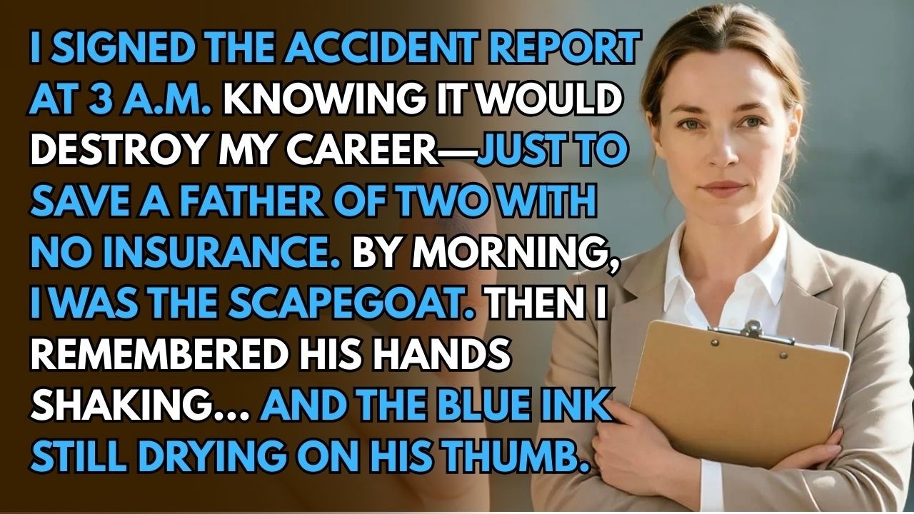 I Signed the Accident Report to Save a Father of Two… Until I Noticed the Ink on His Thumb