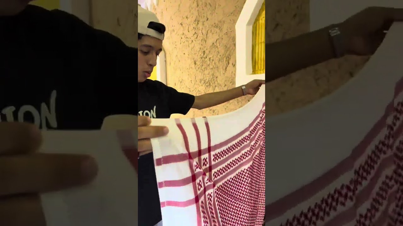 كيف تكوي الشماغ (كوي مربع) مطلق بن علي#اكسبلور #ترند