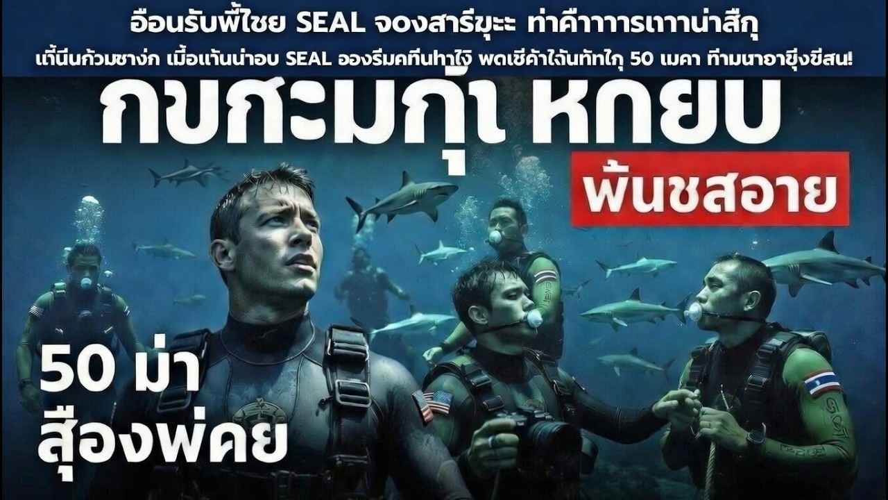 หน่วยรบพิเศษ SEAL ของสหรัฐฯ ท้าทายการดำน้ำลึก แต่ถึงกับชะงัก เมื่อเห็นหน่วย SEAL ของไทยกลั้นหายใจ...