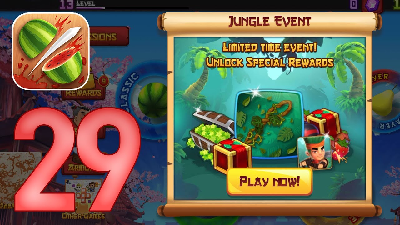 Fruit Ninja: Gameplay Walkthrough Part 29 - Jungle Event! (iOS, Android)