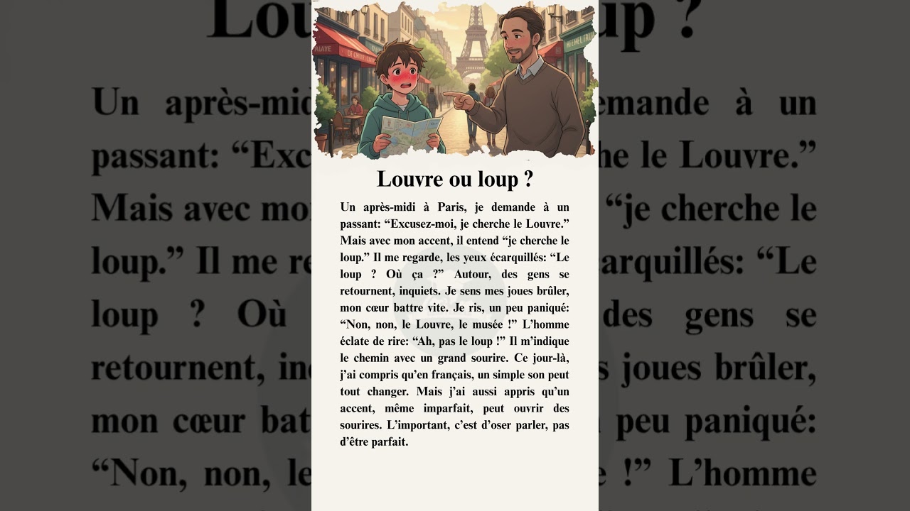 French mistake I asked for the wolf instead of the museum 