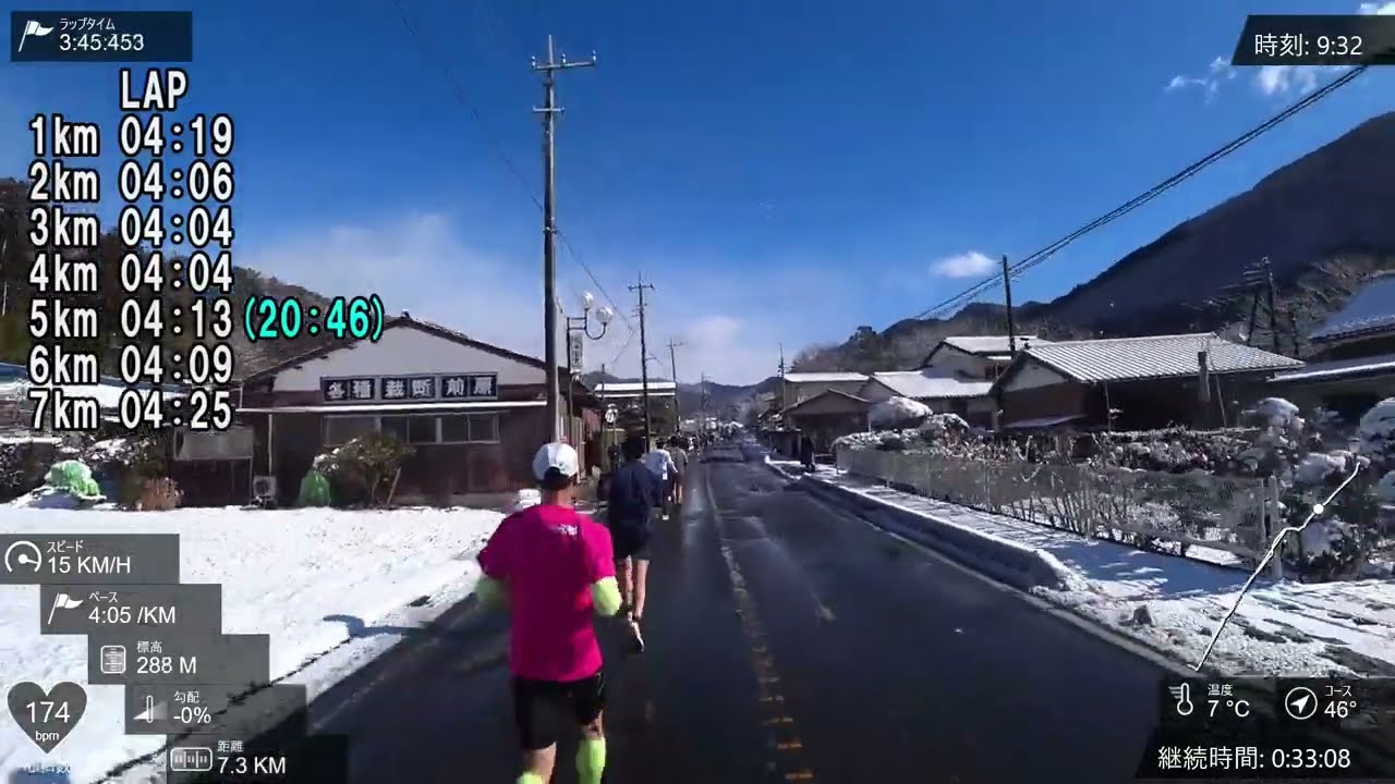 【2025桐生市堀マラソン】最後尾からの雪解けハーフマラソン(後付け実況)
