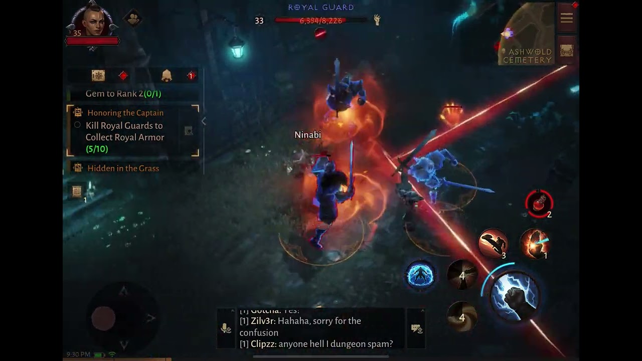 Level 35 - 37 Diablo Immortal Monk Class gameplay