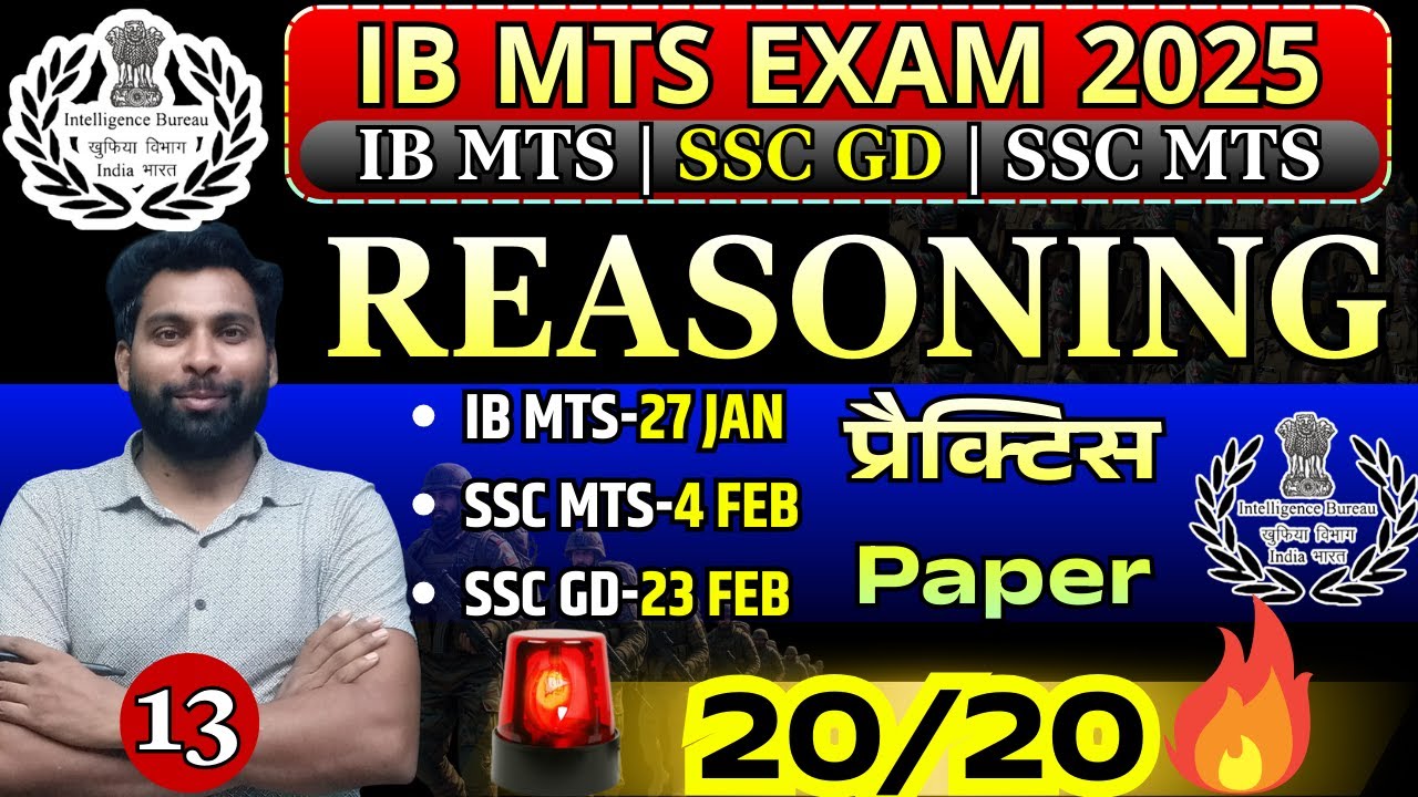 IB MTS REASONING Previous Year Question Paper | IB MTS 27 JAN 2026 Paper |IB MTS Paper Analysis 2026