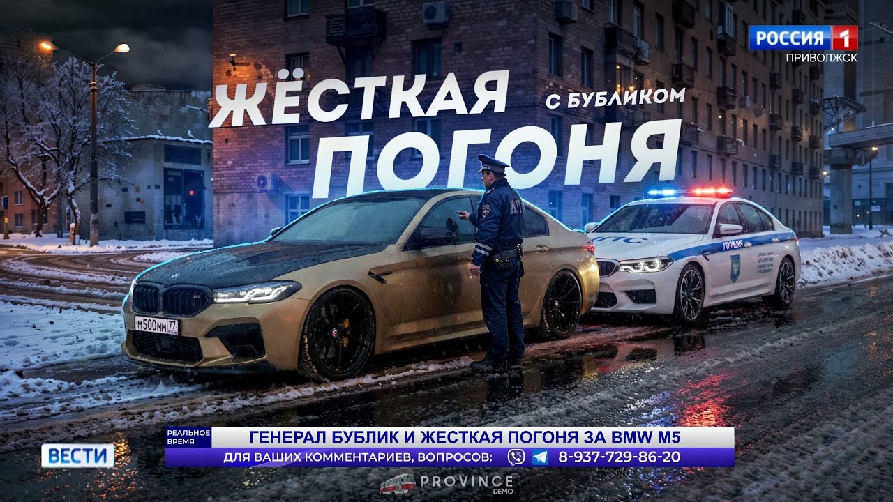 ГЕНЕРАЛ ГИБДД ПРОТИВ BMW M5... ЖЕСТКАЯ ПОГОНЯ! (MTA Province)